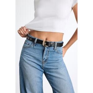 Lulus Katasha Black Studded Belt - Size S/M